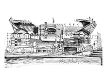 Load image into Gallery viewer, Pittsburgh Steelers Heinz Field Art Print by Local Pittsburgh Artist KLoRebel
