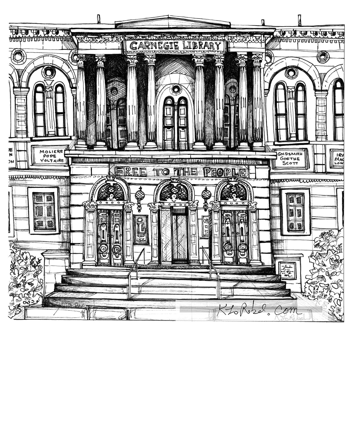 Carnegie Library, Oakland Art Print