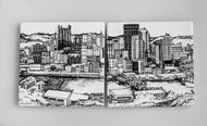 Monongahela Overlook, Pittsburgh Skyline Coaster Set