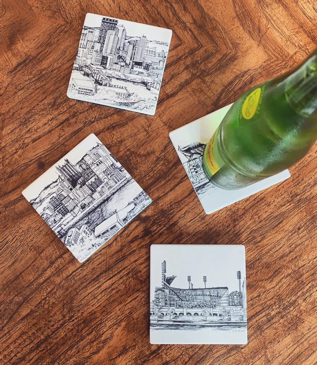 Page's Dairy Mart Coaster Set