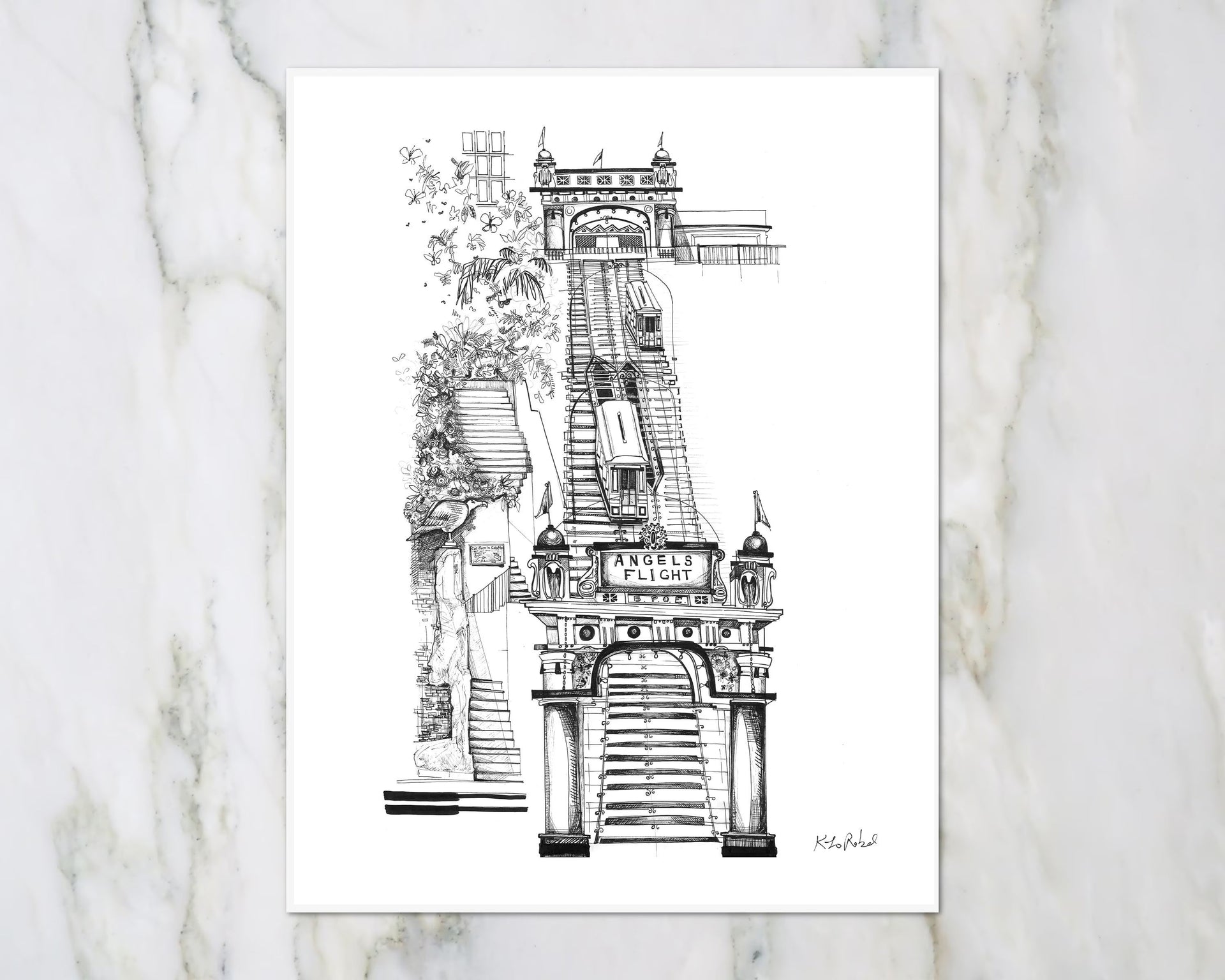 Angels Flight Incline | Art Print