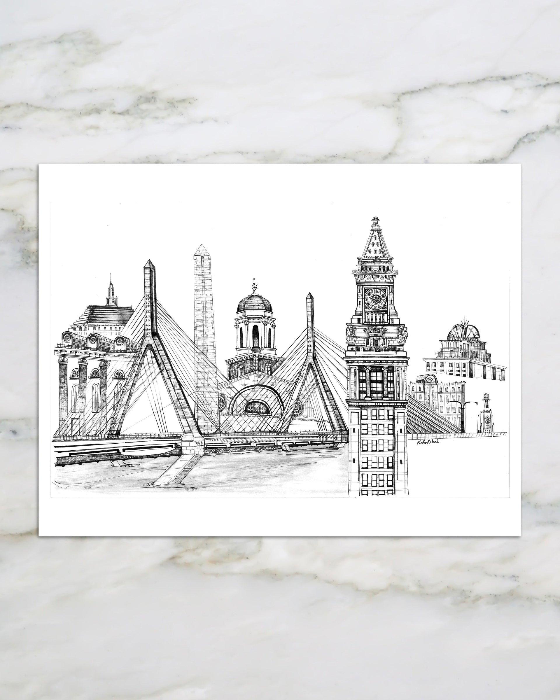 Boston Landmarks | Art Print