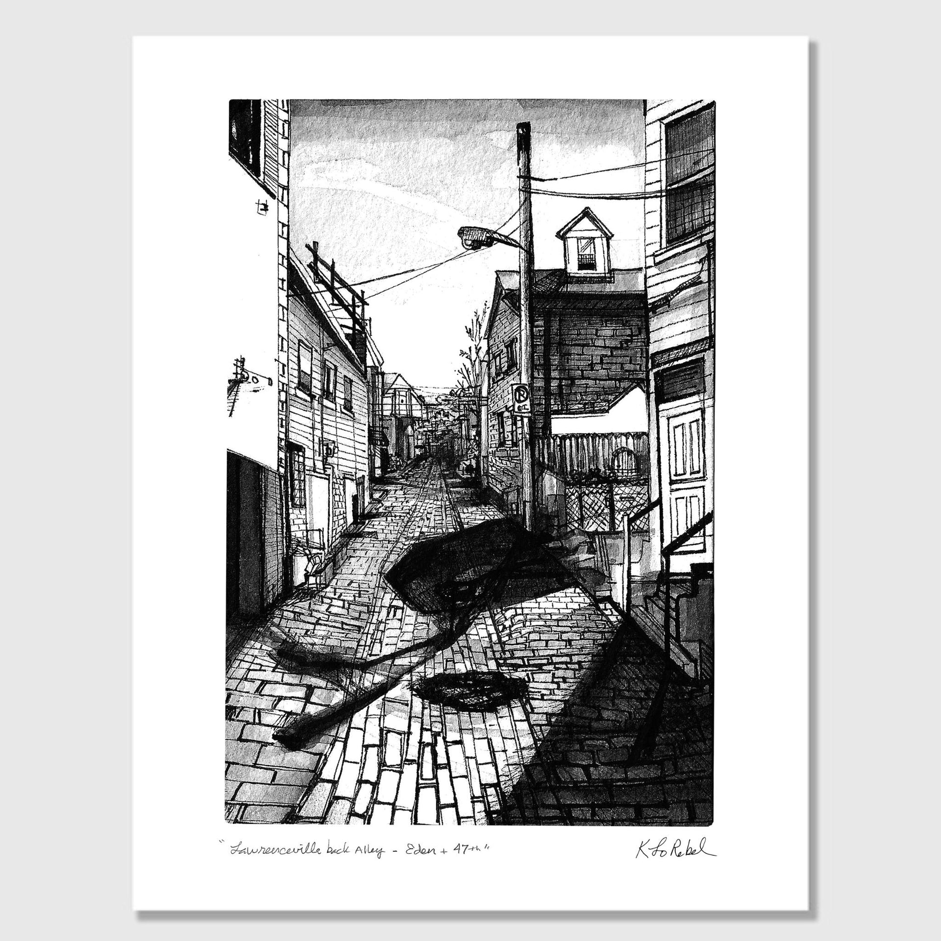 A back alley - Eden & 47th - Lawrenceville | Art Print
