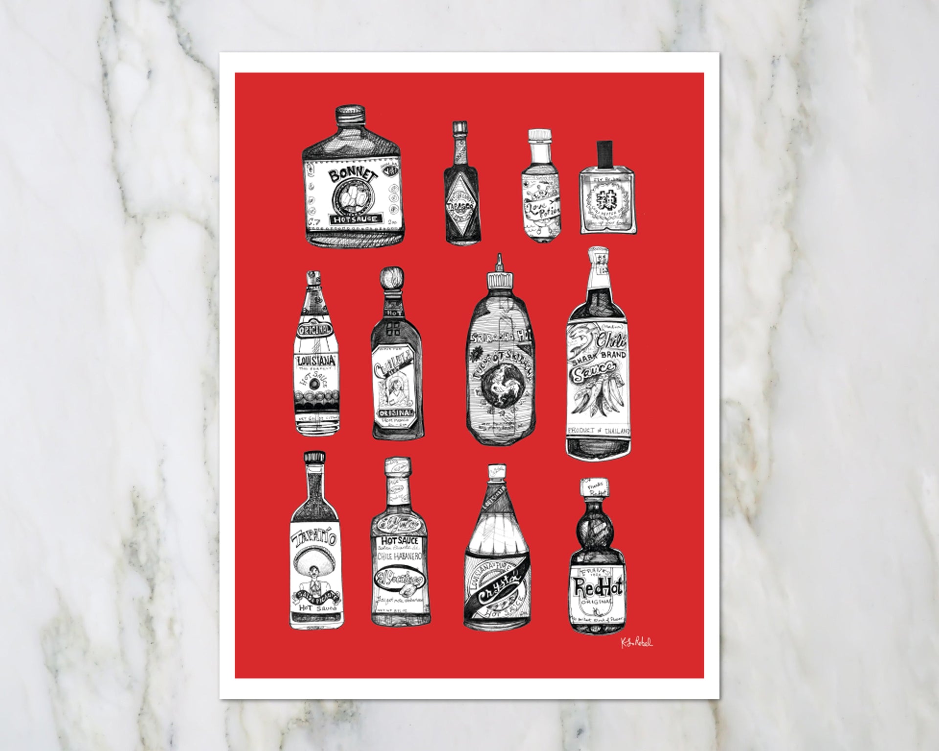 Hot Sauce RED | Art Print