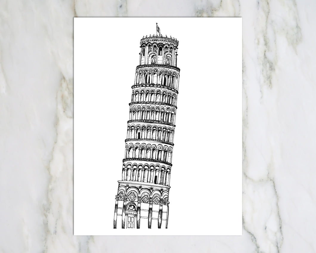 Leaning Tower of Pisa | Art Print