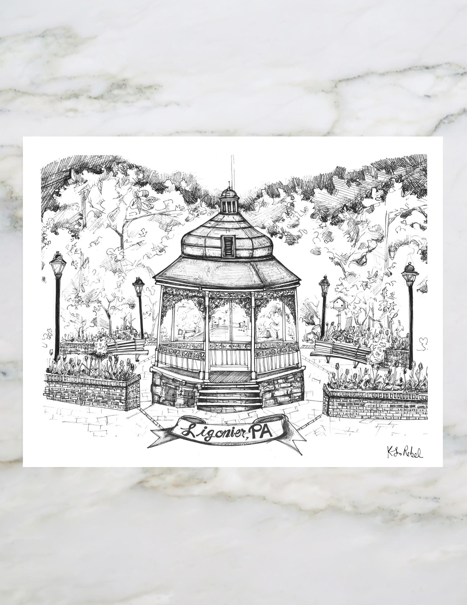 Ligonier Gazebo | Art Print