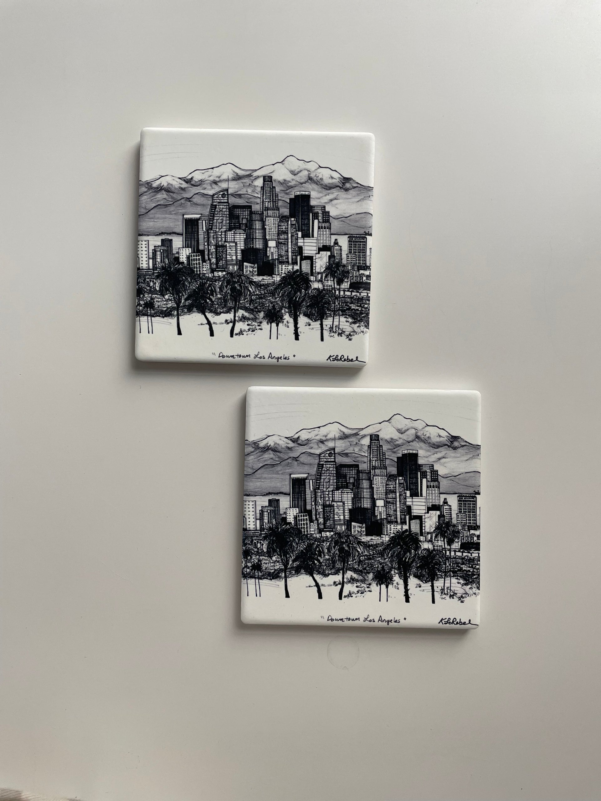 Los Angeles Downtown Skyline - Coaster Set