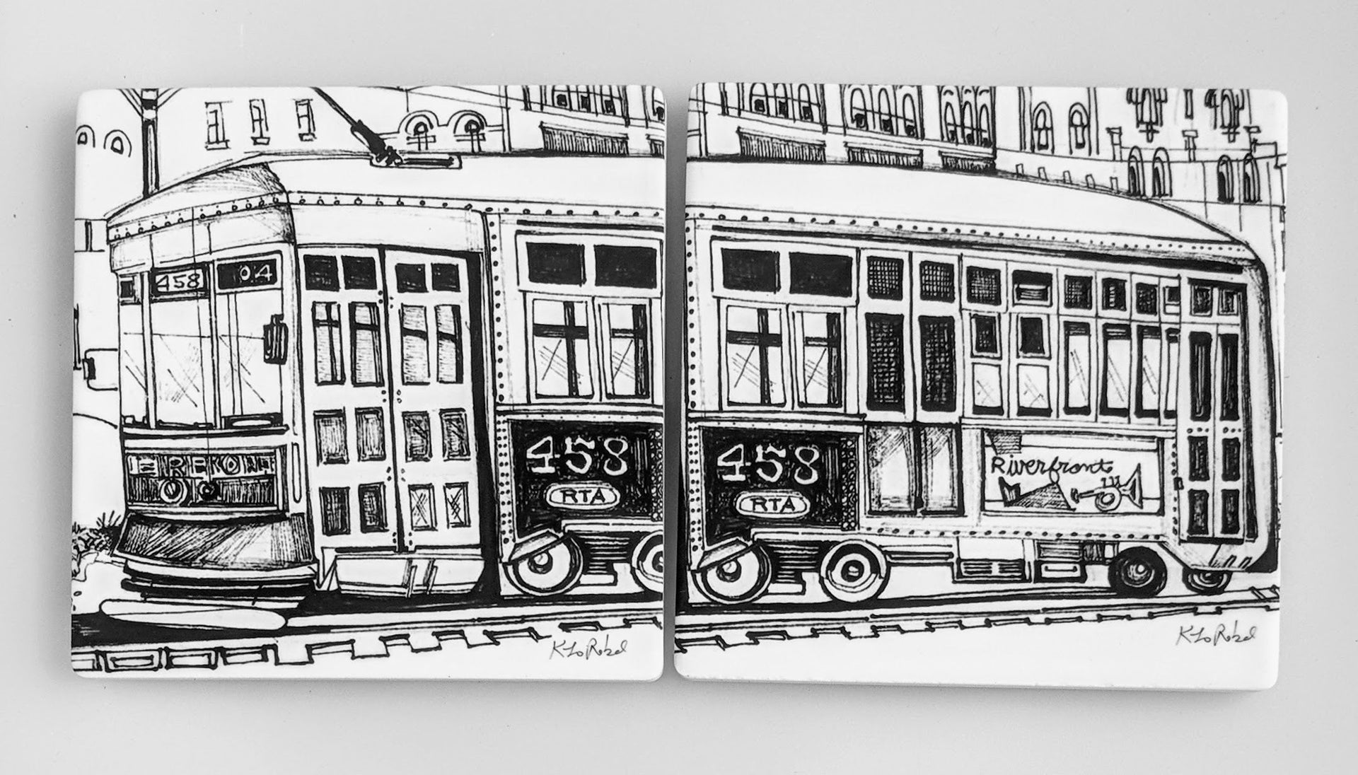 NOLA Street Car Coaster Set