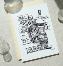 Load image into Gallery viewer, Negroni Cocktail | Art Print
