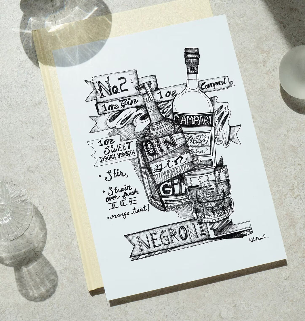 Negroni Cocktail | Art Print
