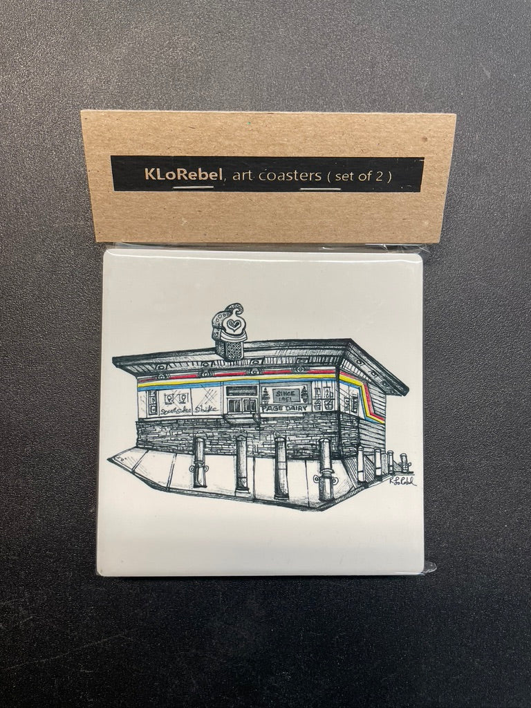 Page's Dairy Mart Coaster Set