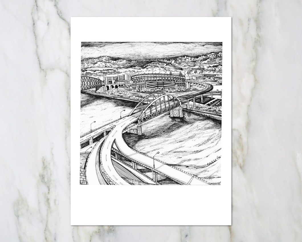 Three Rivers Stadium | Art Print