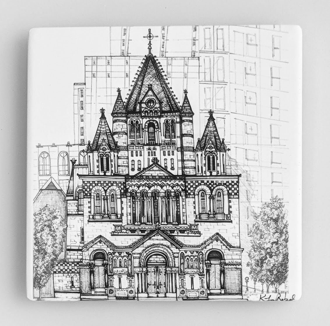 Trinity Church (Boston) Coaster set