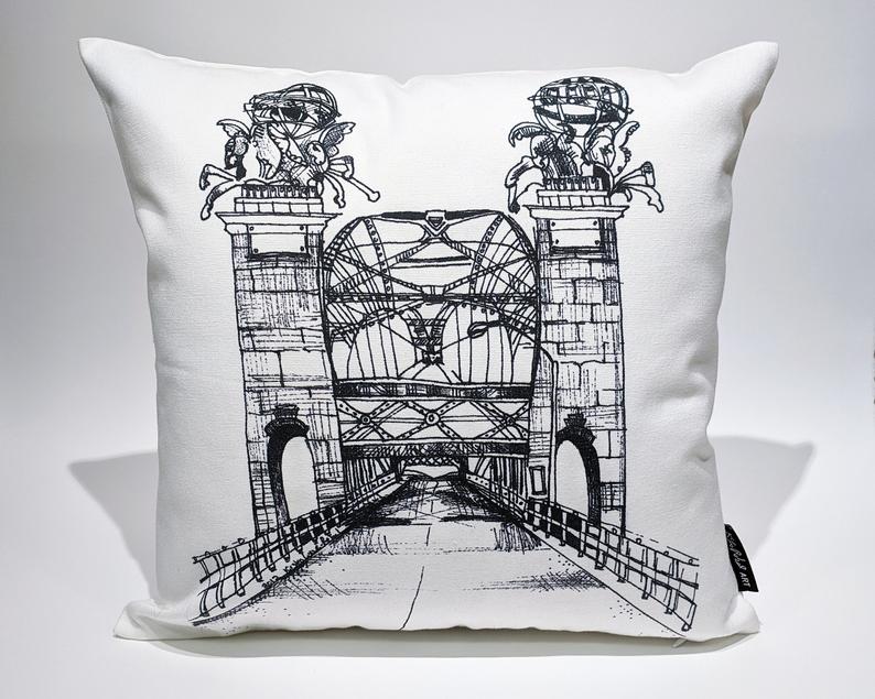 16th Street Bridge Art Accent Pillow