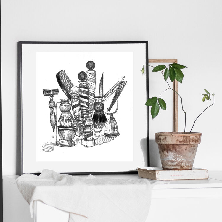 Barber Shop, Powder Room | Art Print