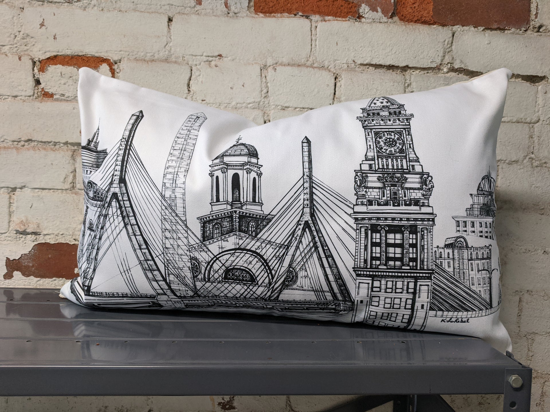 Boston Landmarks Statement Pillow