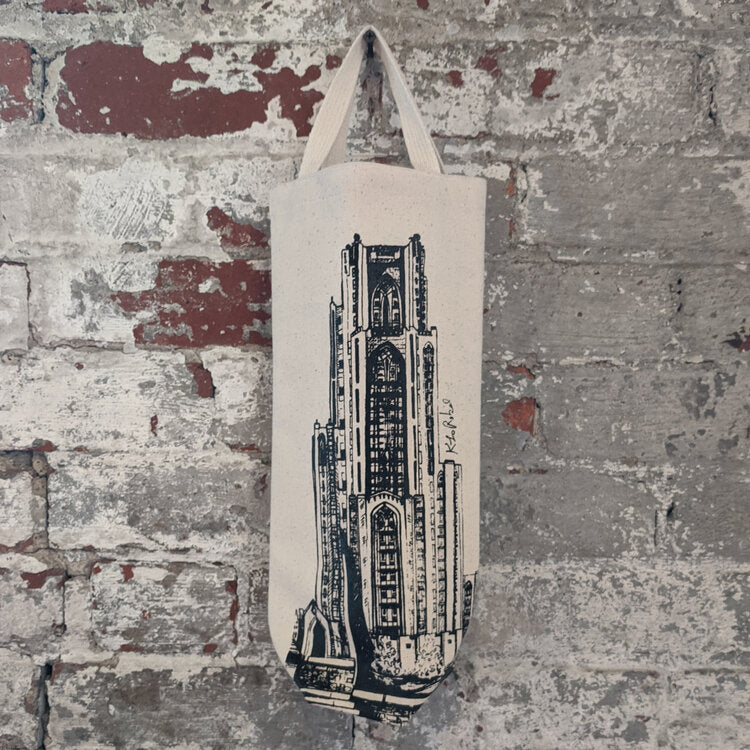 Cathedral of Learning Wine Tote - Natural