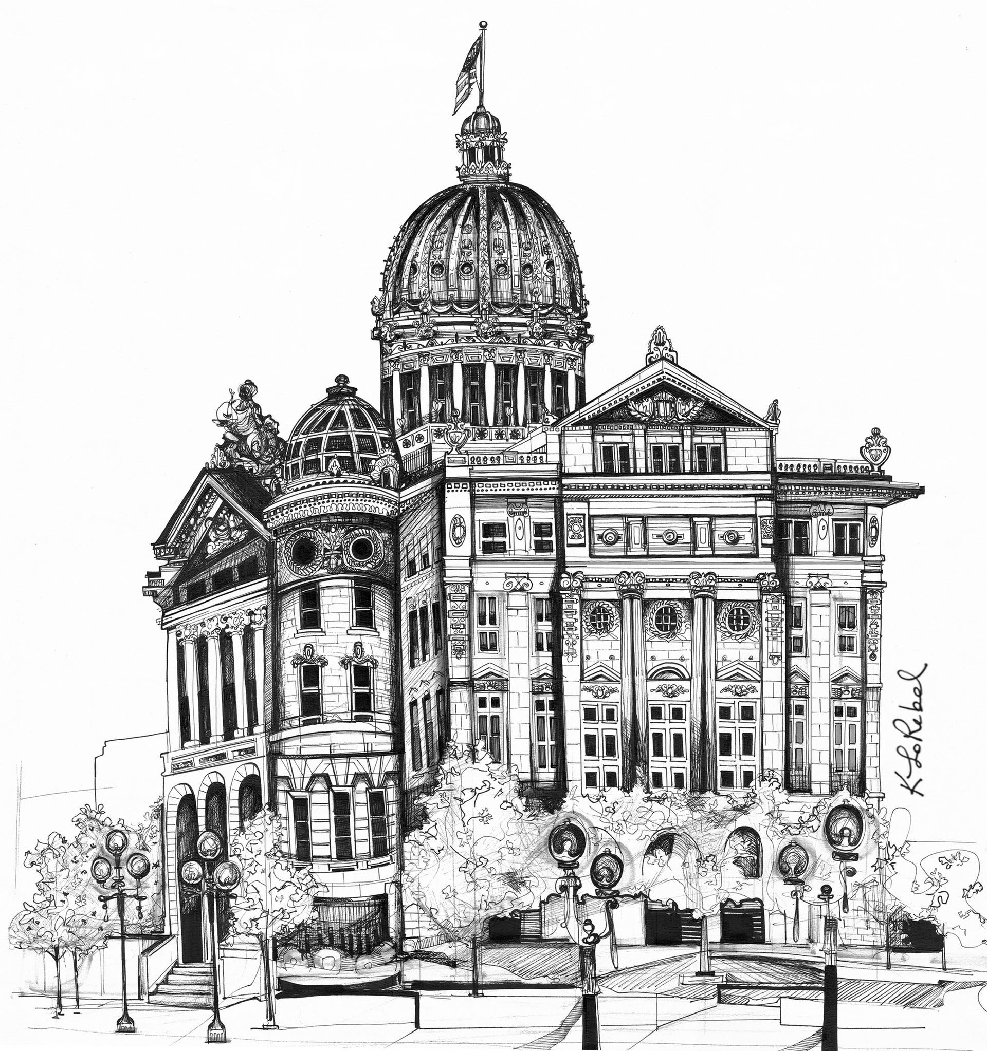 Westmoreland Courthouse, Greensburg PA | Art Print