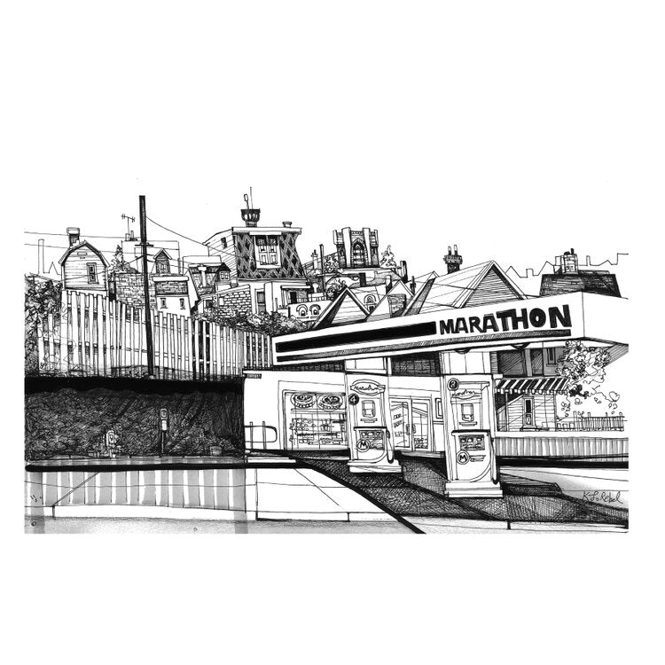 Marathon Gas Station, Lawrenceville | Art Print