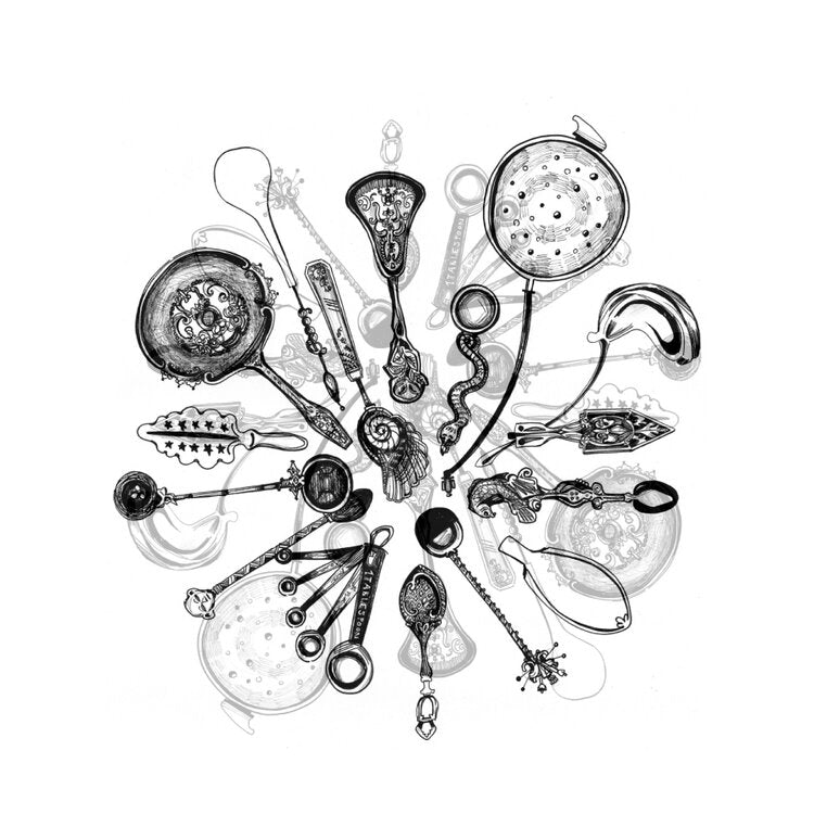 Antique Spoon Circle | Art Print