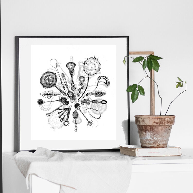 Antique Spoon Circle | Art Print