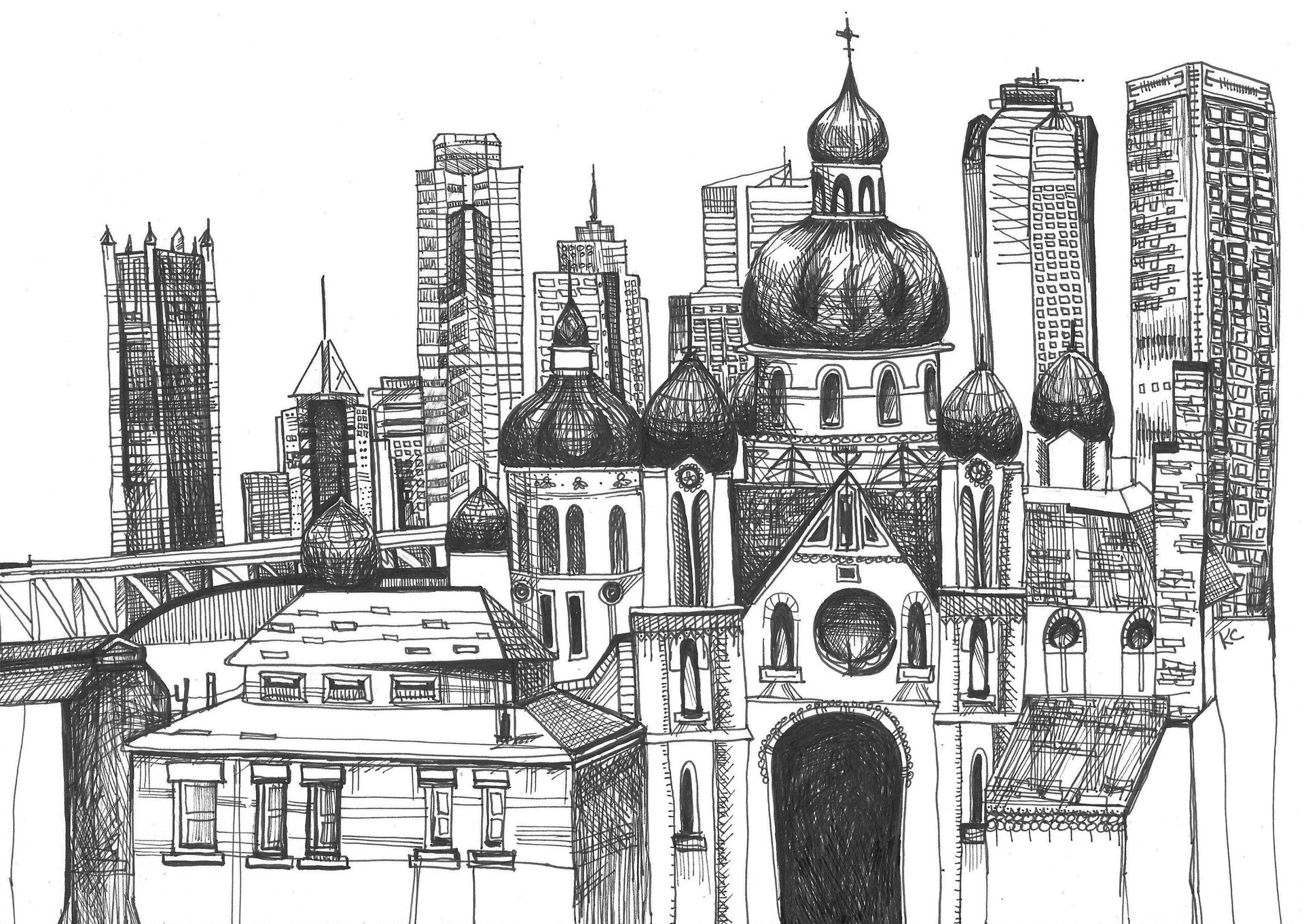St. John the Baptist Ukrainian Church, South Side | Art Print