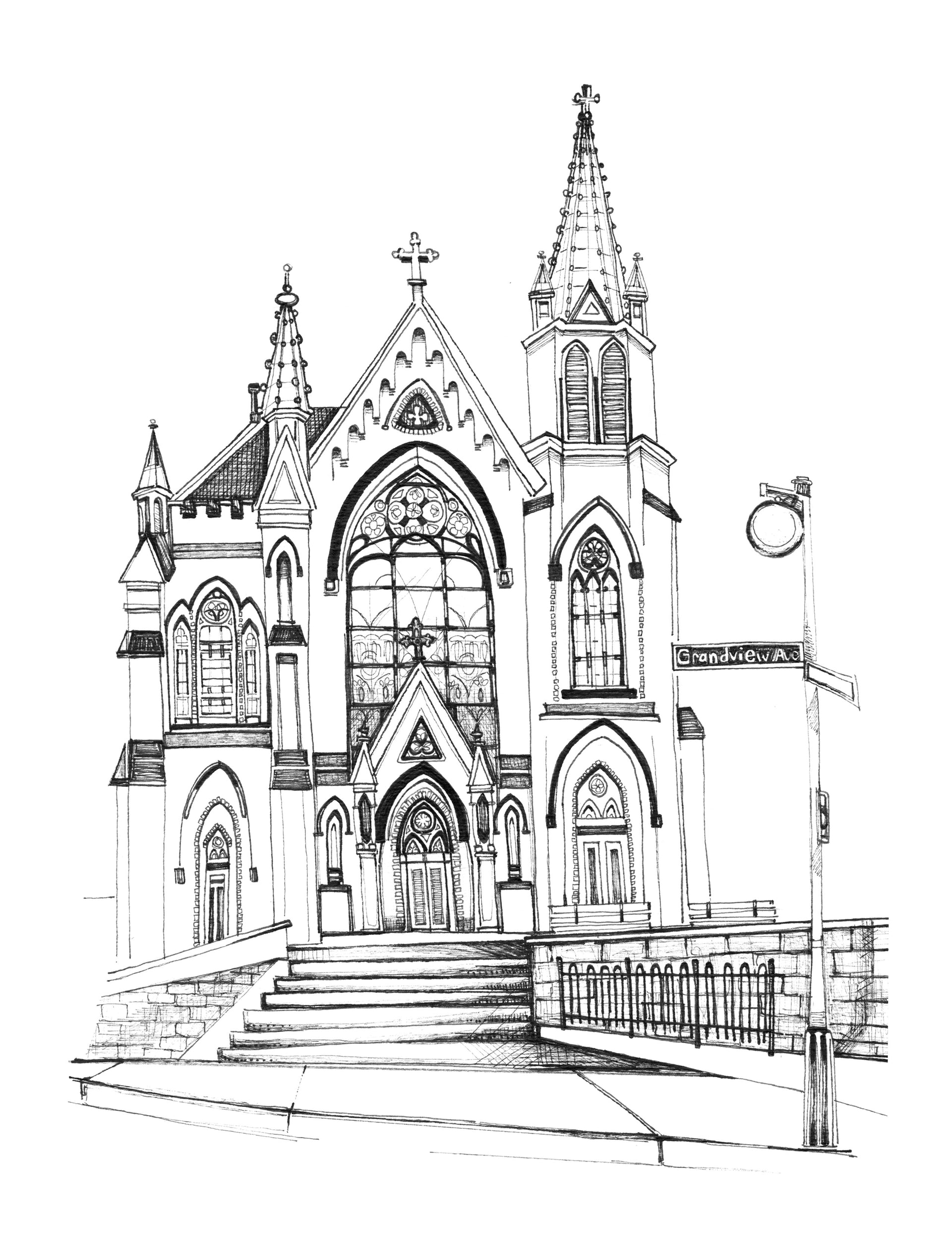 St. Mary of the Mount Church, Mt Washington | Art Print